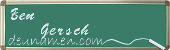 Ben Gersch Visitenkarte
